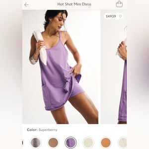 NWOT FP Movement Hot Shot Mini Dress in Superberry